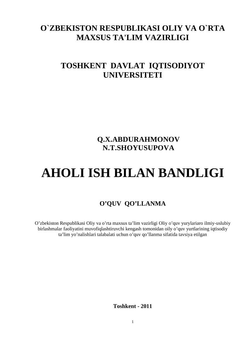 Axoli ish bilan bandligi (lotin)