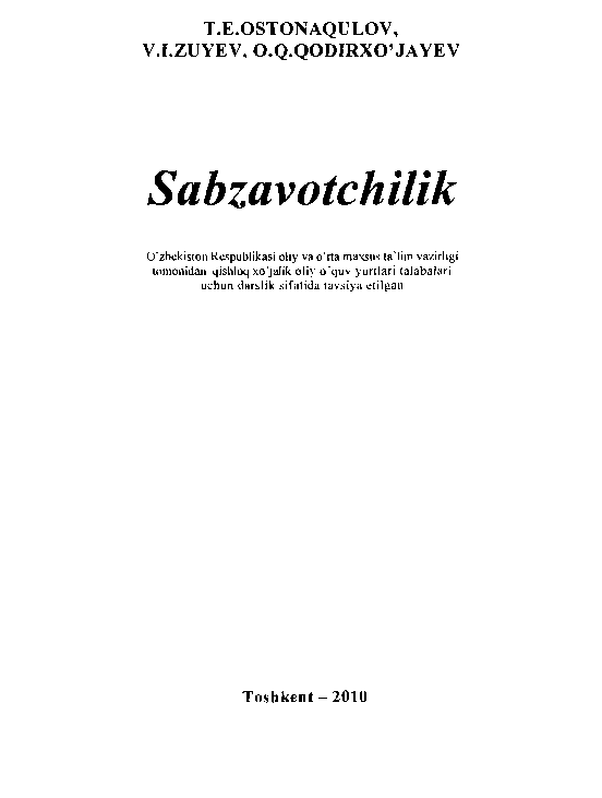 Sabzavotchilik