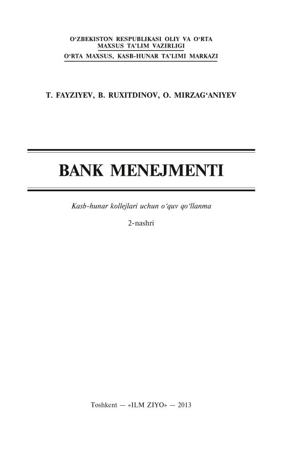 Bank menegmenti