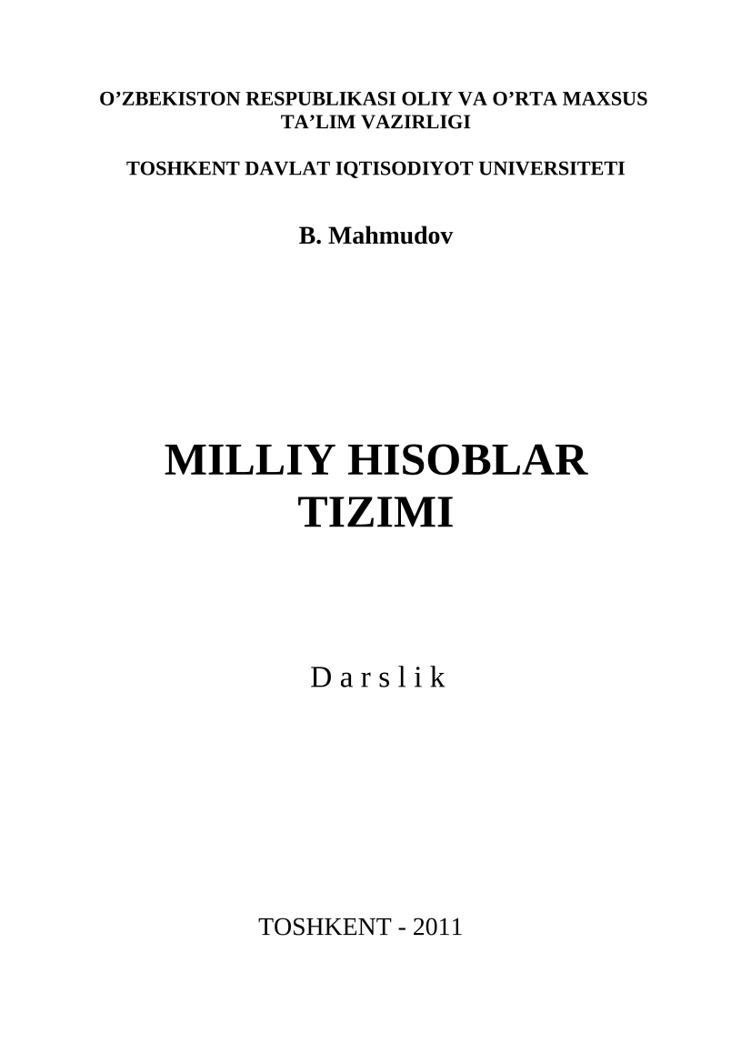 Milliy hisooblar tizimi