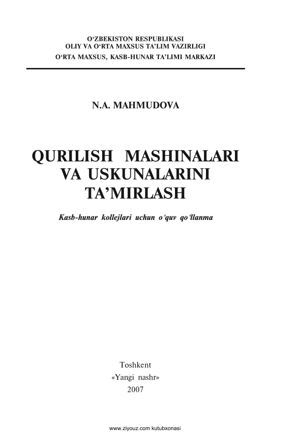 Qurilish mashinalari va uskunalarini tamirlash