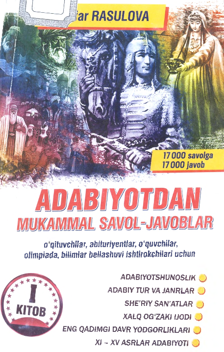 Adabiyotdan mukammal savol javoblar (1-kitob)