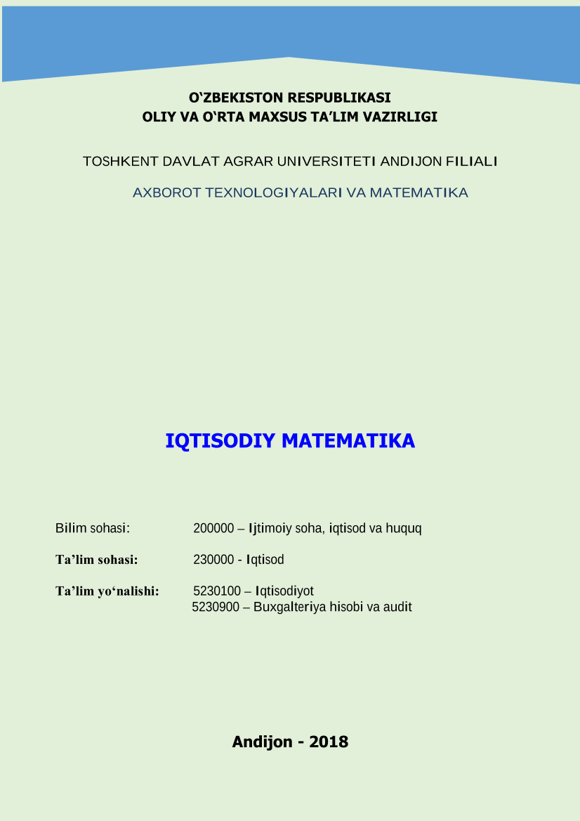 Iqtisodiy matematika