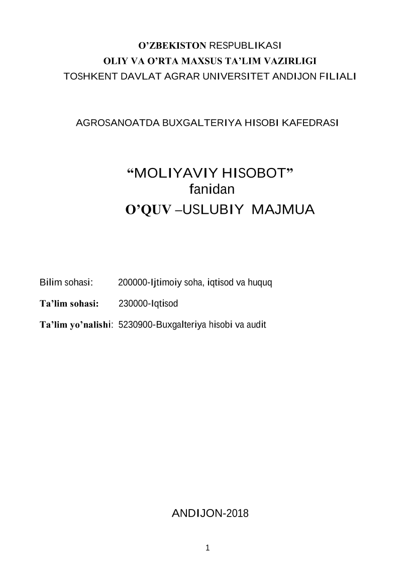 Moliyaviy hisobot