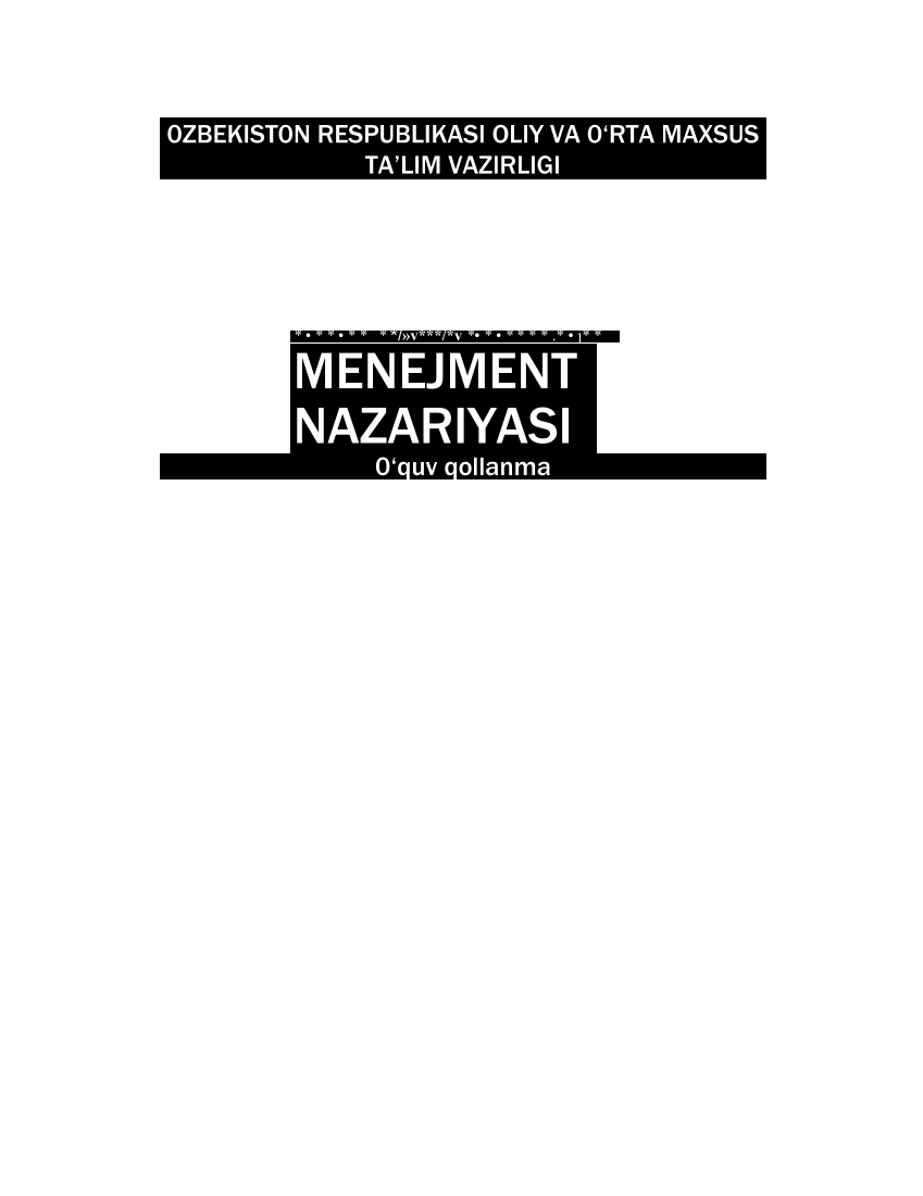 Menejment nazariyasi