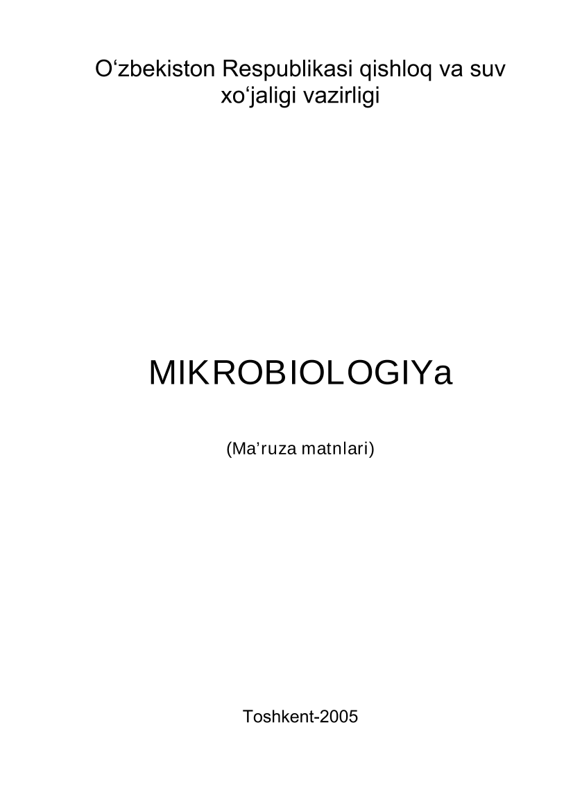 Mikrobiologiya