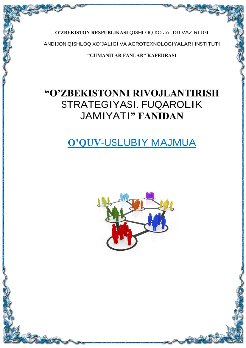 O’zbekistonni rivojlantirish strategiyasi. 