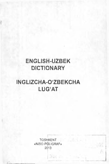 Inglizch-o`zbekcha lug`at