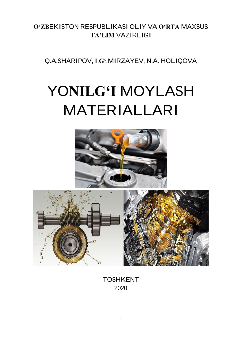 Yonilg`i moylash materiallari