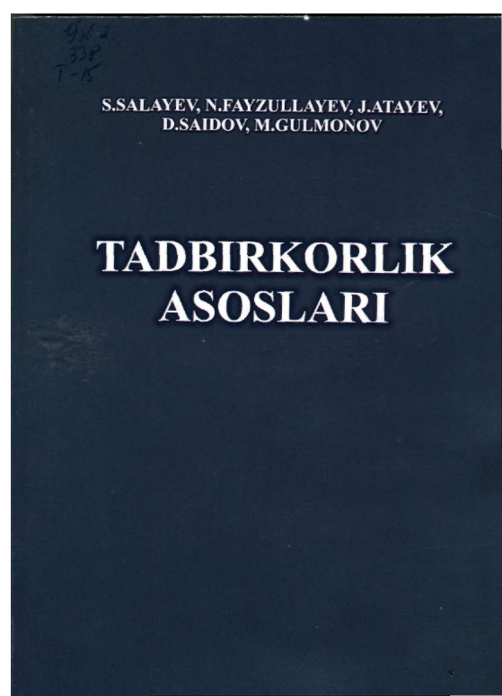 Tadbirkorlik asoslari