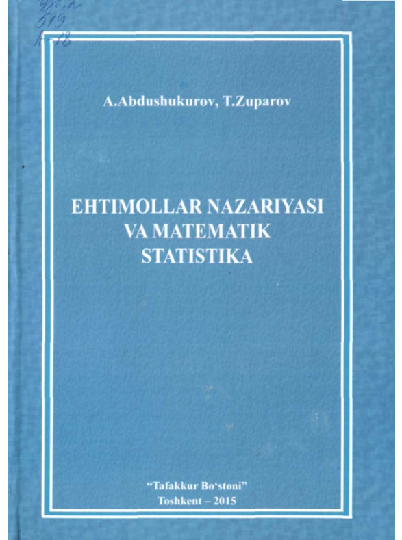 Extimollar nazariyasi va matematik ststistika