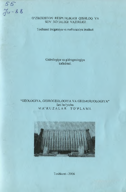 Geologiya,gidrogeologiya va geomorfologiya