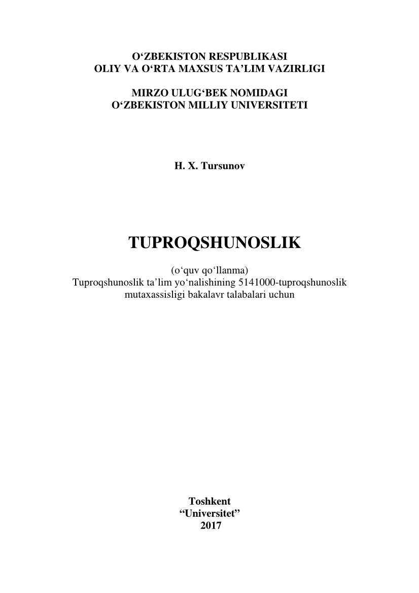 Tuproqshunoslik