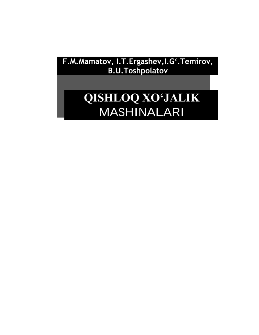 Qishloq xo‘jalik mashinalari