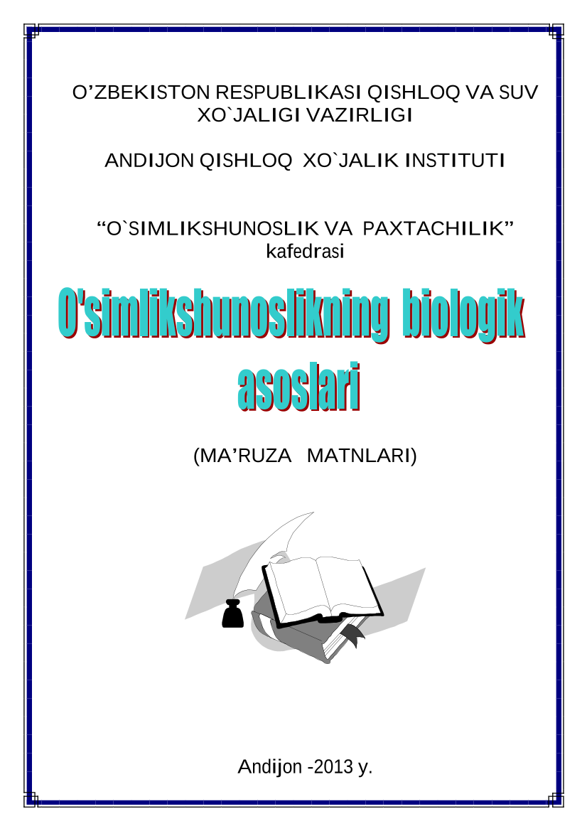 O`simlikshunoslikning biologik usullari