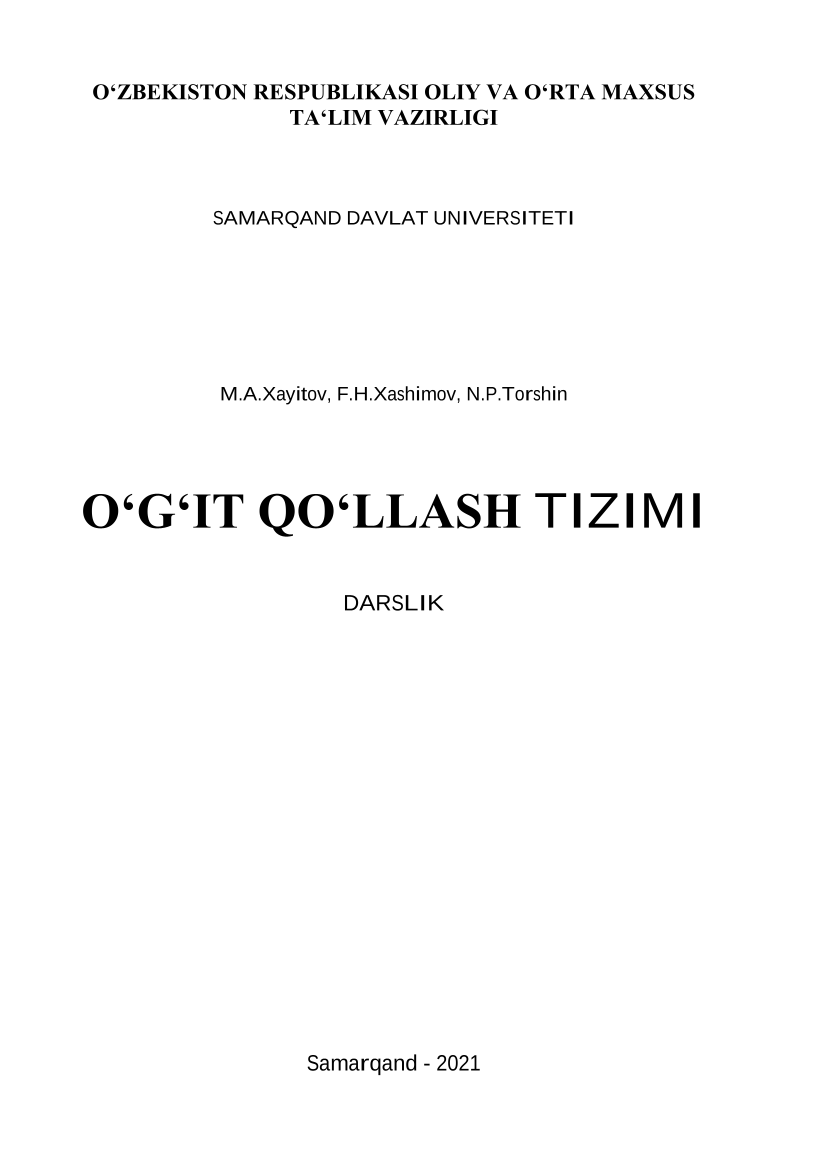 O'g'it qo'llash tizimi