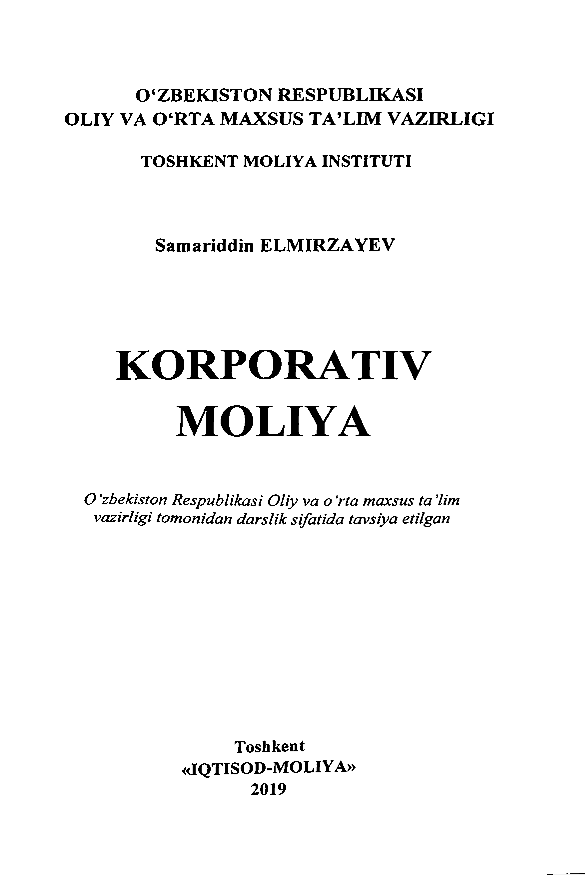 Korparativ moliya