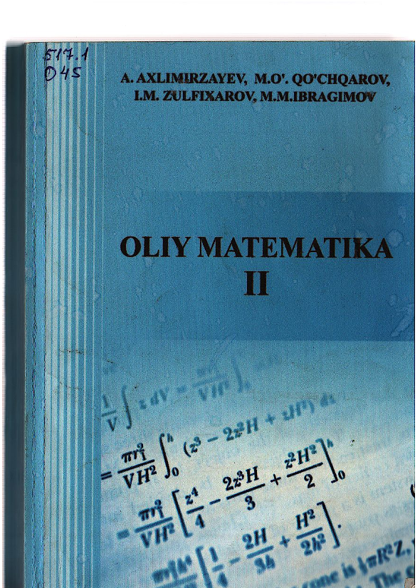 Oliy matematika II