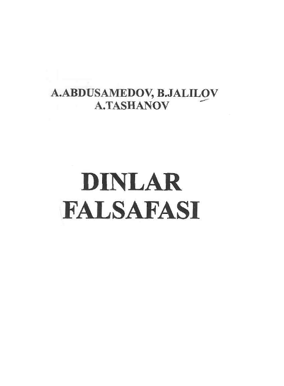 Dinlar falsafasi