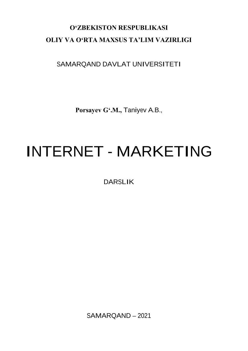 Internet - marketing