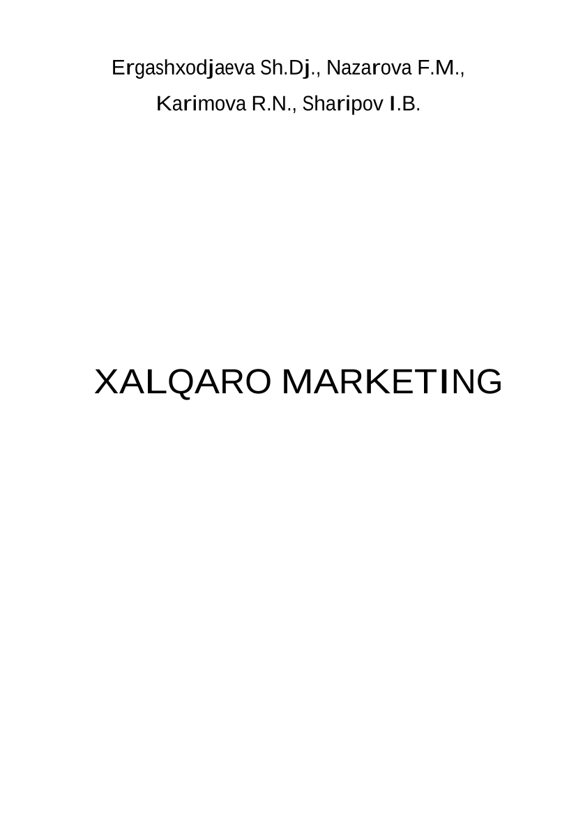 Xalqaro marketing