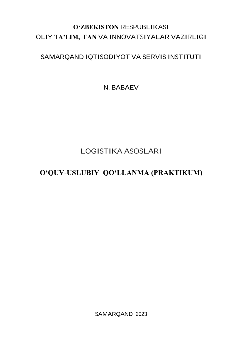 Logistika asoslari