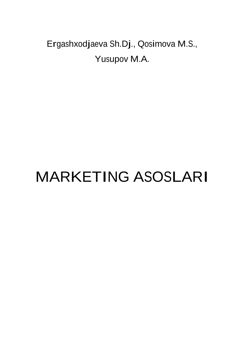 Marketing asoslari