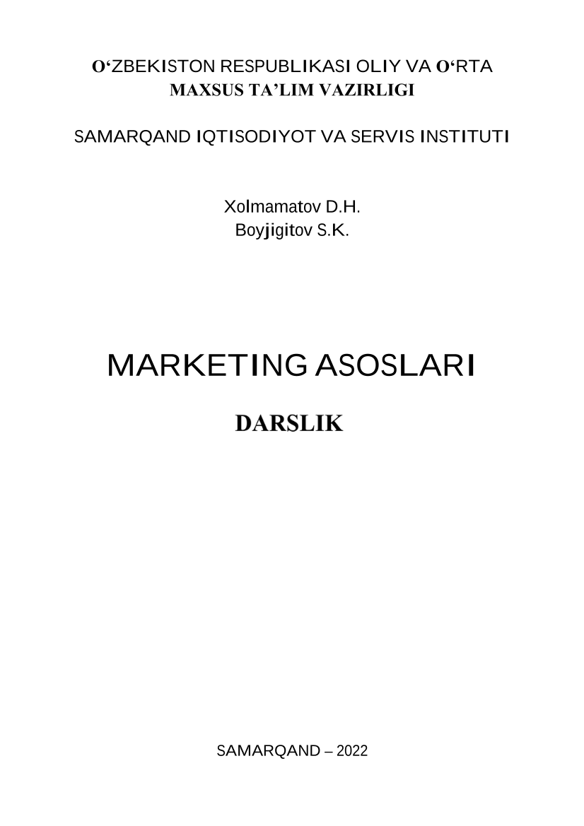 Marketing asoslari