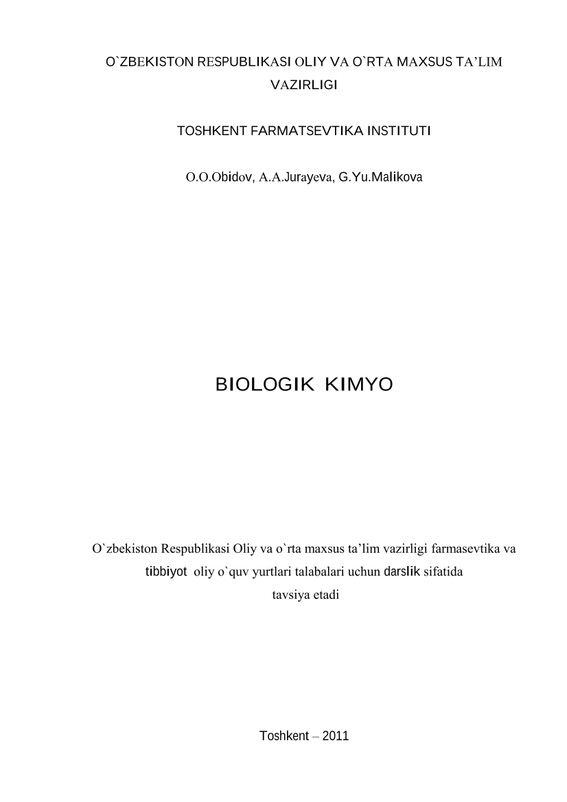 Biologik kimyo