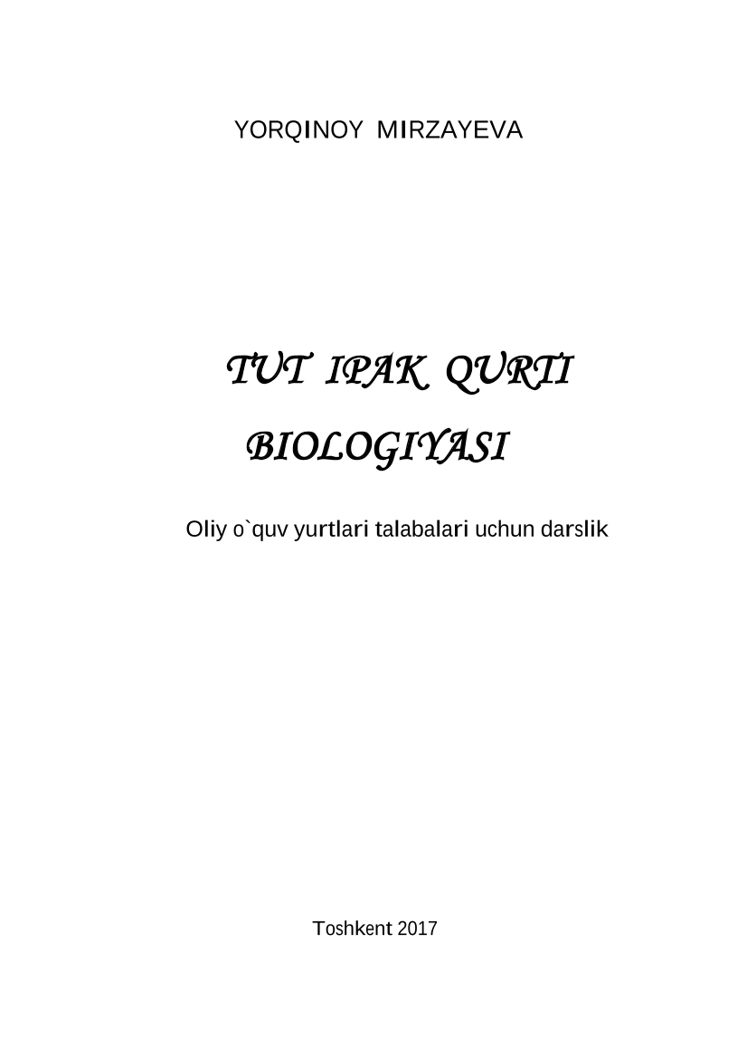Tut ipak qurti biologiyasi