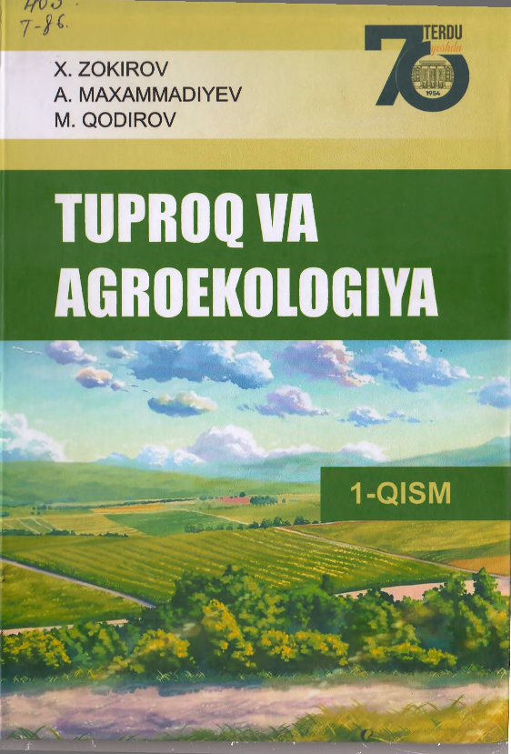Tuproq va agroekologiya I-qism