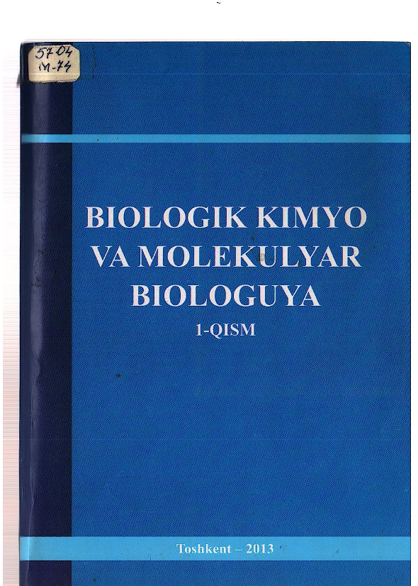 Biologik kimyo va molekulyar biologiya