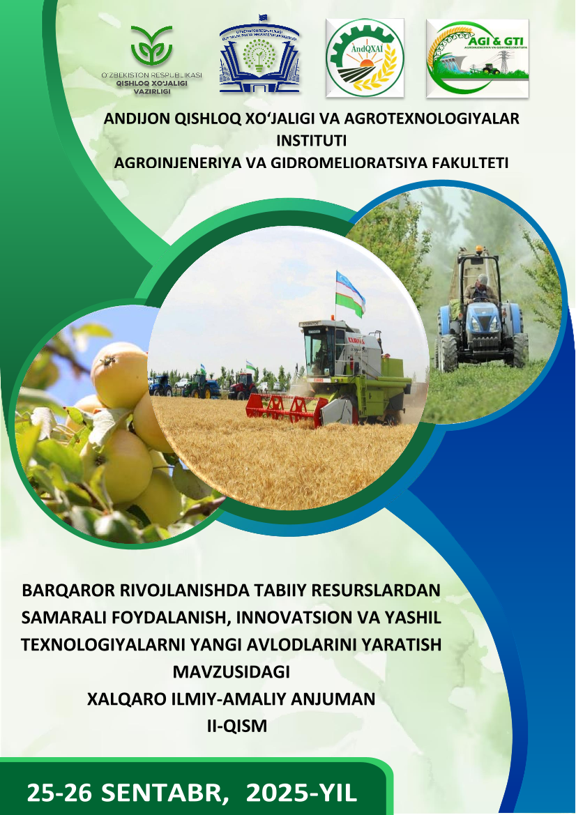 BARQAROR RIVOJLANISHDA TABIIY RESURSLARDAN SAMARALI FOYDALANISH, INNOVATSION VA YASHIL TEXNOLOGIYALARNI YANGI AVLODLARINI YARATISH