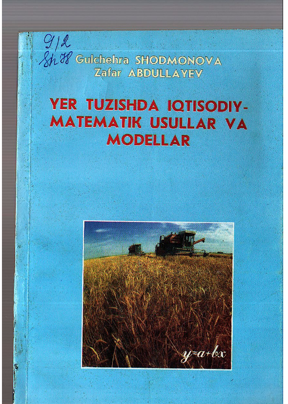 Yer tuzishda iqtisodiy-matematik usullar va modellar