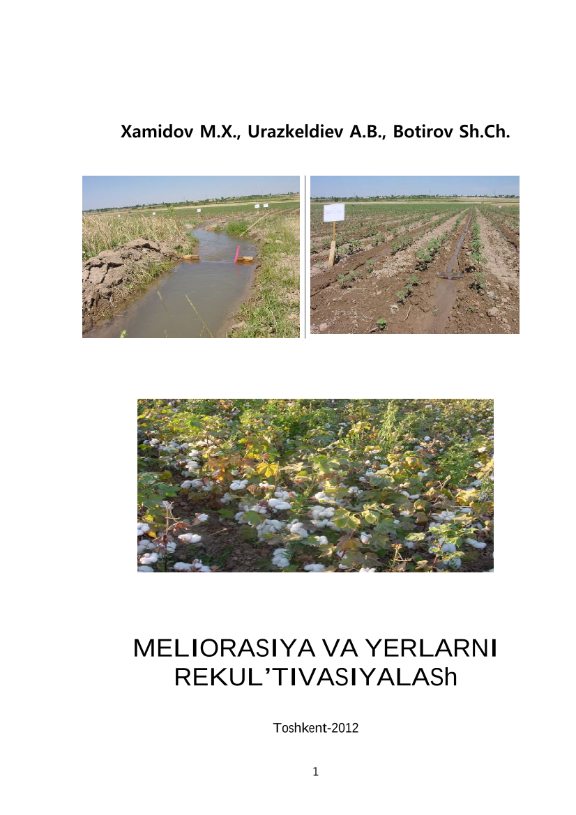 Meliorasiya va yerlarni rekultivasiyalash