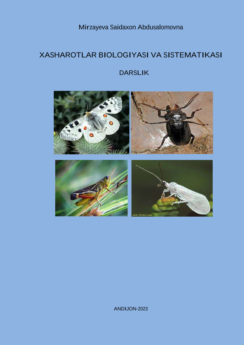 Xasharotlar biologiyasi va sistematikasi