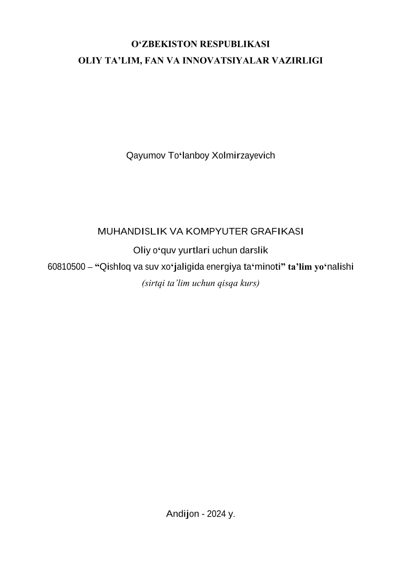 Muhandislik va kompyuter grafikasi