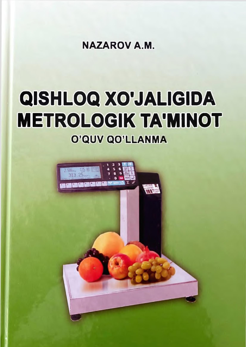 Qishloq xo'jaligida metrologik ta'minot