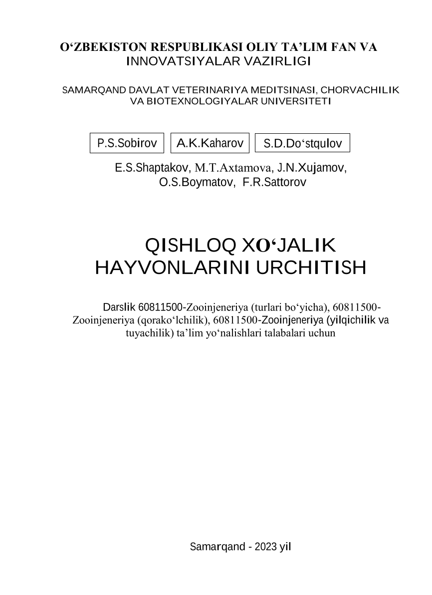 Qishloq xo'jalik hayvonlarini urchitish